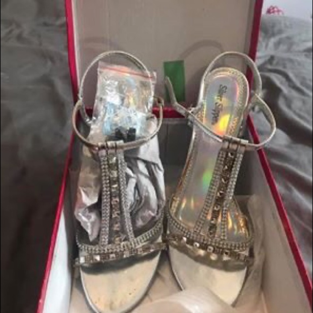 Silver heels